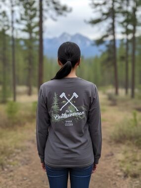 Outdoorsman Long Sleeve Tee - Charcoal